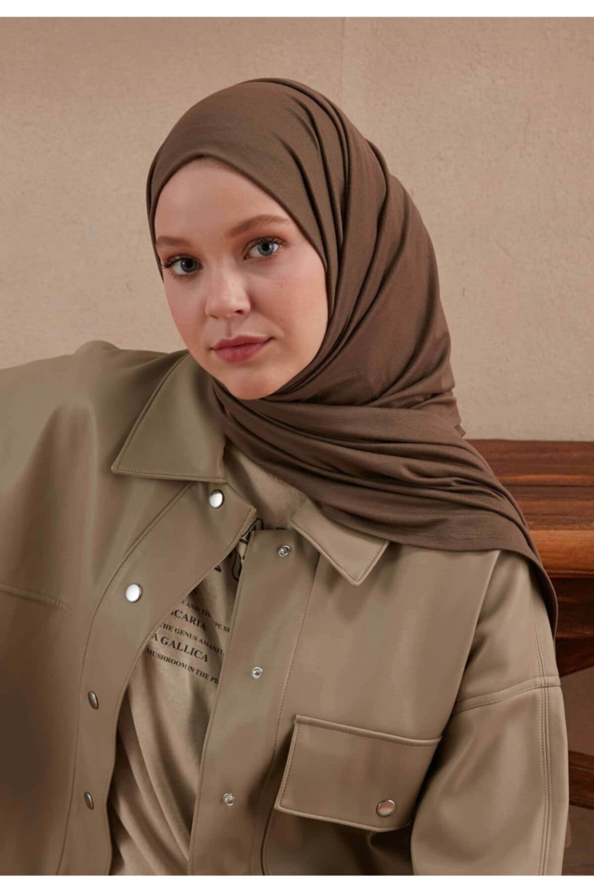 Fresh Scarfs Penye Şal Tozlu Kahve ürün görseli 3