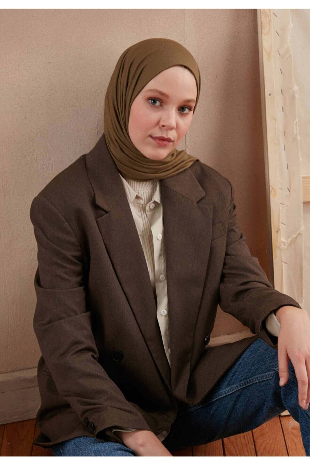 Fresh Scarfs Penye Şal Haki ürün görseli 2