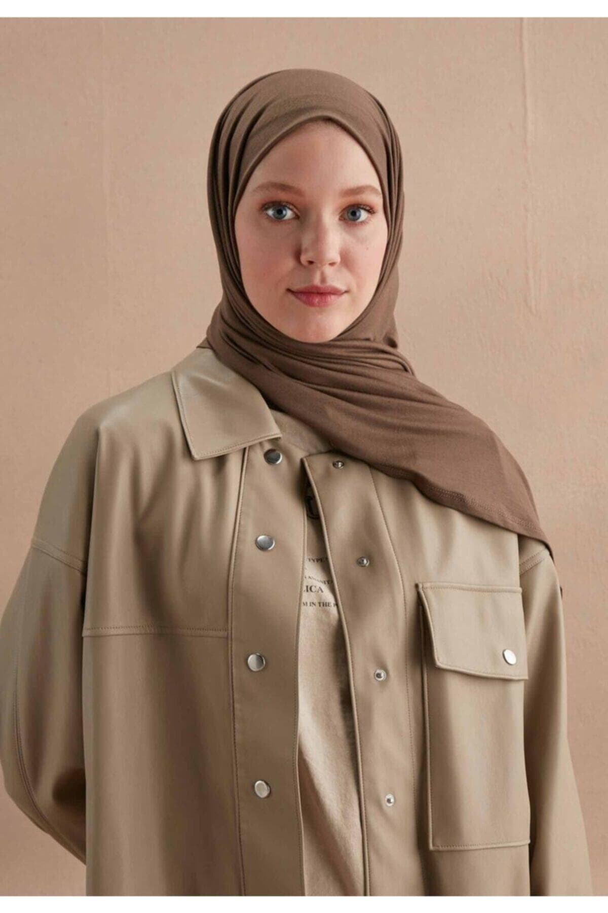 Fresh Scarfs Penye Şal Tozlu Kahve ürün görseli 4