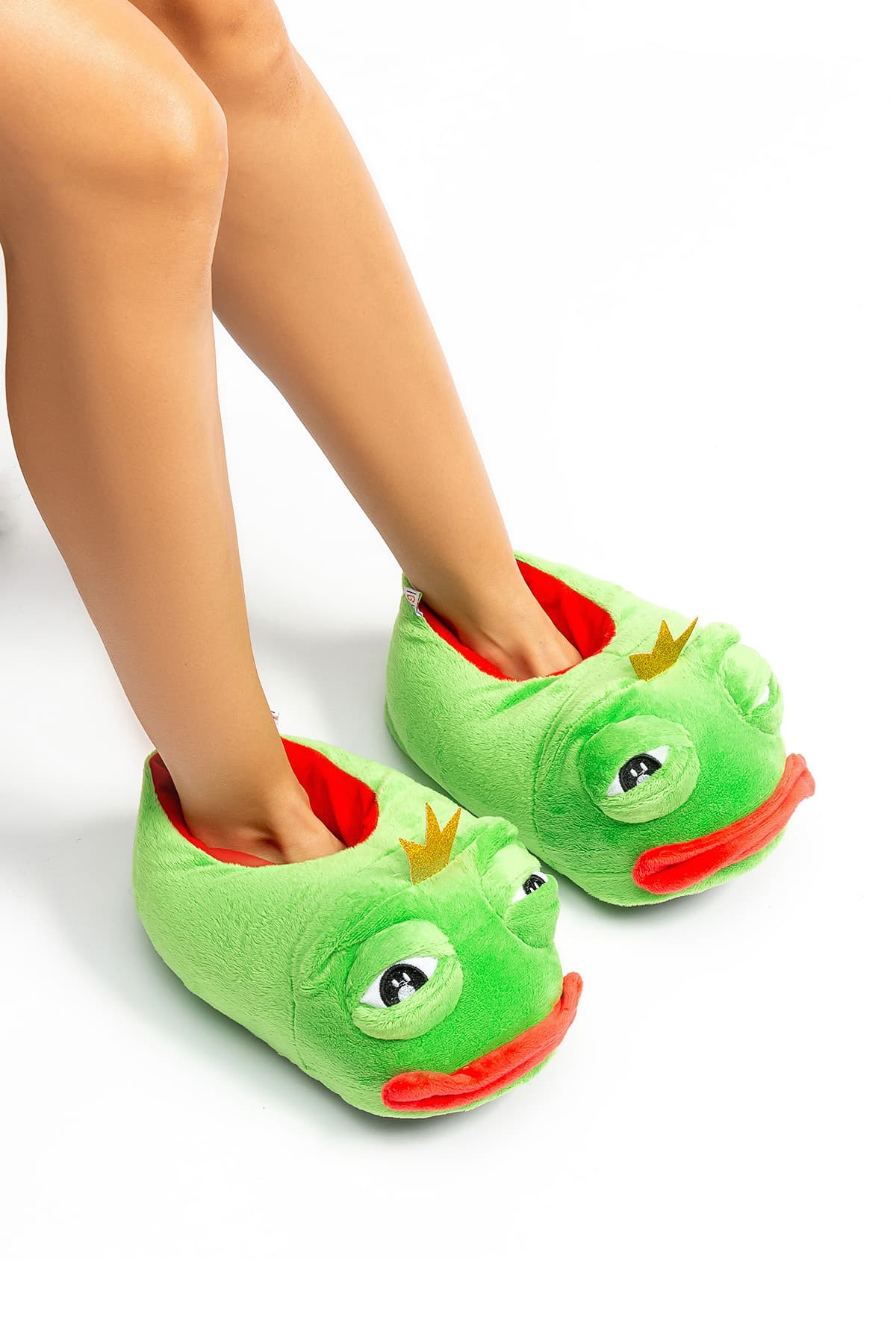 Frog Unisex Hayvanlı Panduf Yeşil 36/41 ürün görseli 1