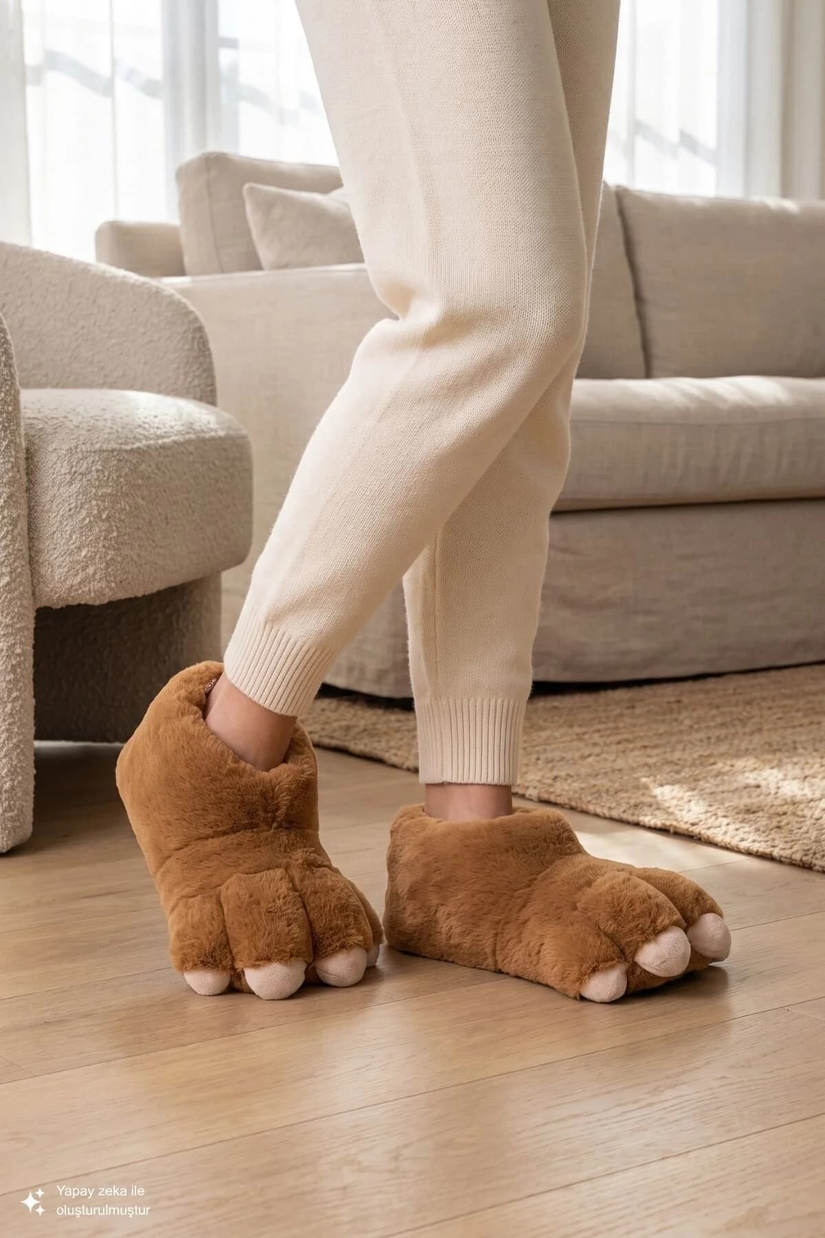 Ayak Unisex Panduf Bej 36/43 ürün görseli 1